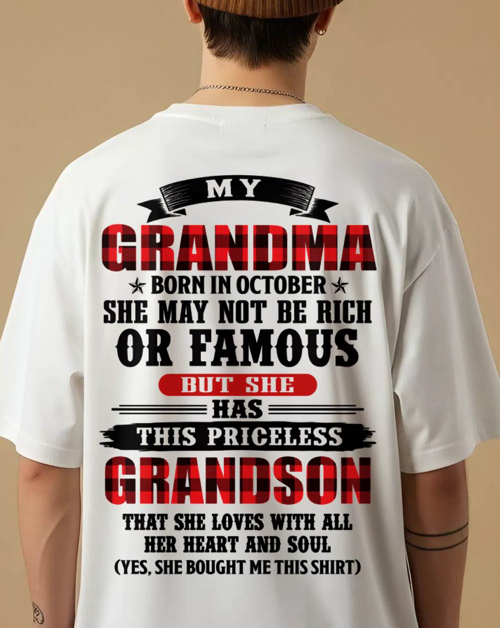 OCTOBER GRANDMA - HER PRICELESS GRANDSON - FROM GRANDMA - TLEE10 (SKU2606-337-10)