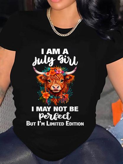 JULY GIRL ONE OF A KIND TEE - FOR WOMEN - TLEE07 (SKU2607-296-07)