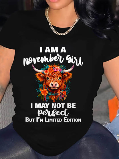 NOVEMBER GIRL ONE OF A KIND TEE - FOR WOMEN - TLEE11 (SKU2607-296-11)