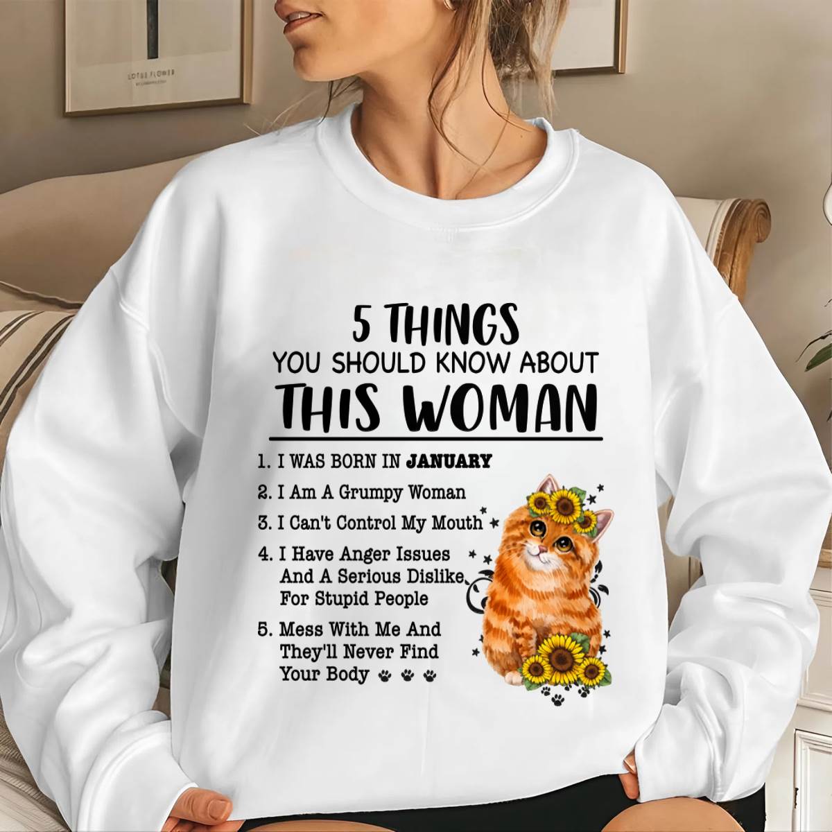 JANUARY - 5 THINGS YOU SHOULD KNOW ABOUT THIS WOMAN - FOR WOMEN - TLEE01 (SKU2602-186-01)