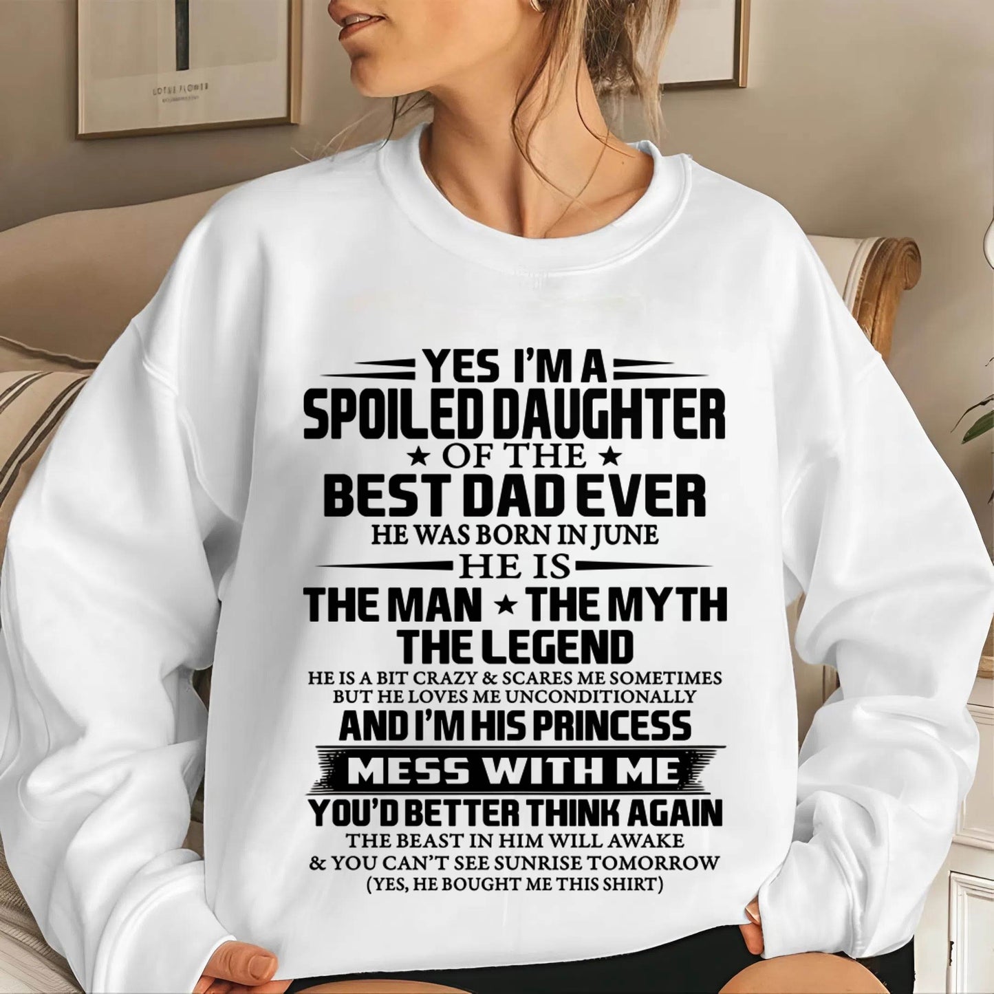 JUNE - SPOILED DAUGHTER OF THE BEST DAD EVER - FROM DAD - TLEE06 (SKU2604-197-06)