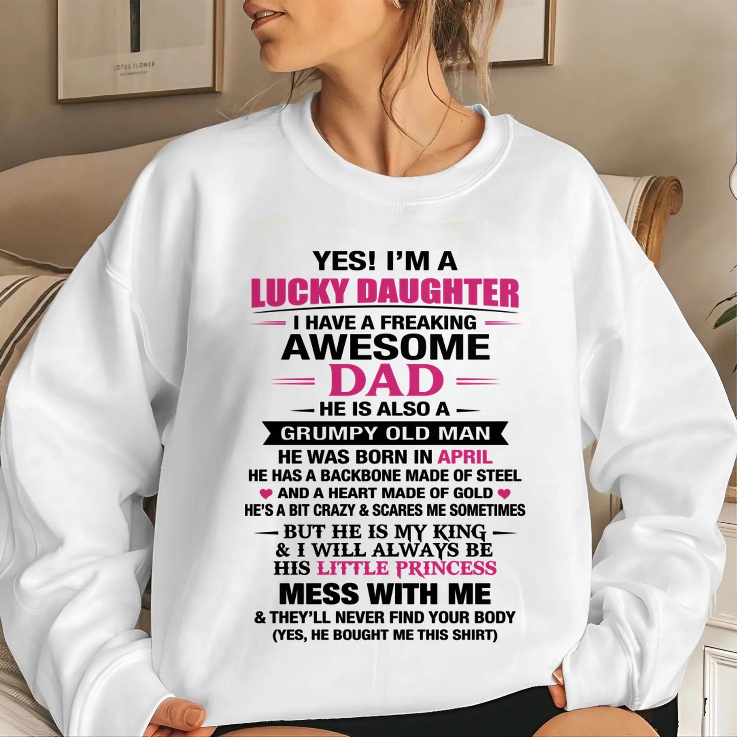 APRIL - A LUCKY DAUGHTER – DADDY’S LITTLE PRINCESS - FROM DAD - TLEE04 (SKU2604-16-04)