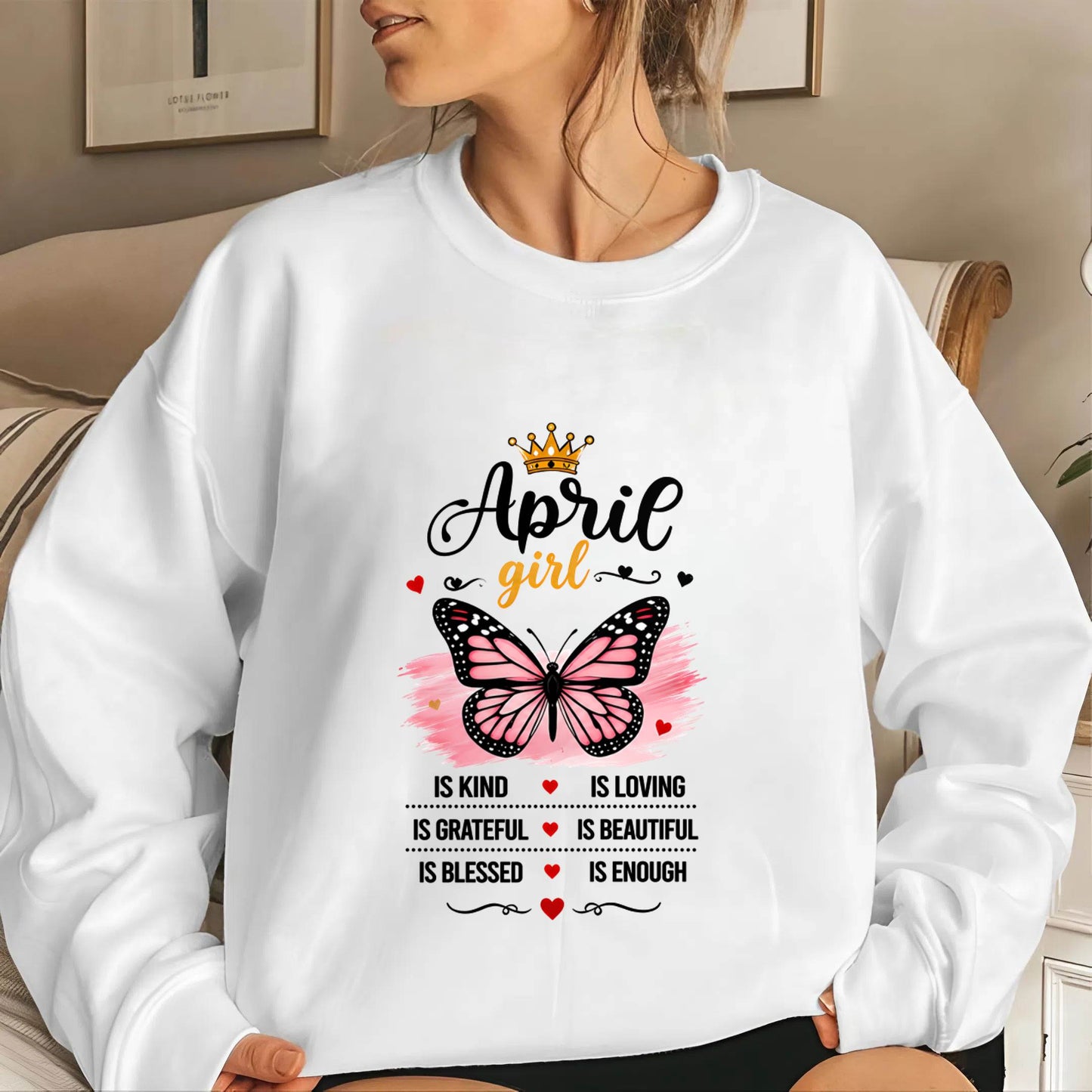 APRIL GIRL BUTTERFLY SHIRT - FOR WOMEN - TLEE04 (SKU2608-593-04)