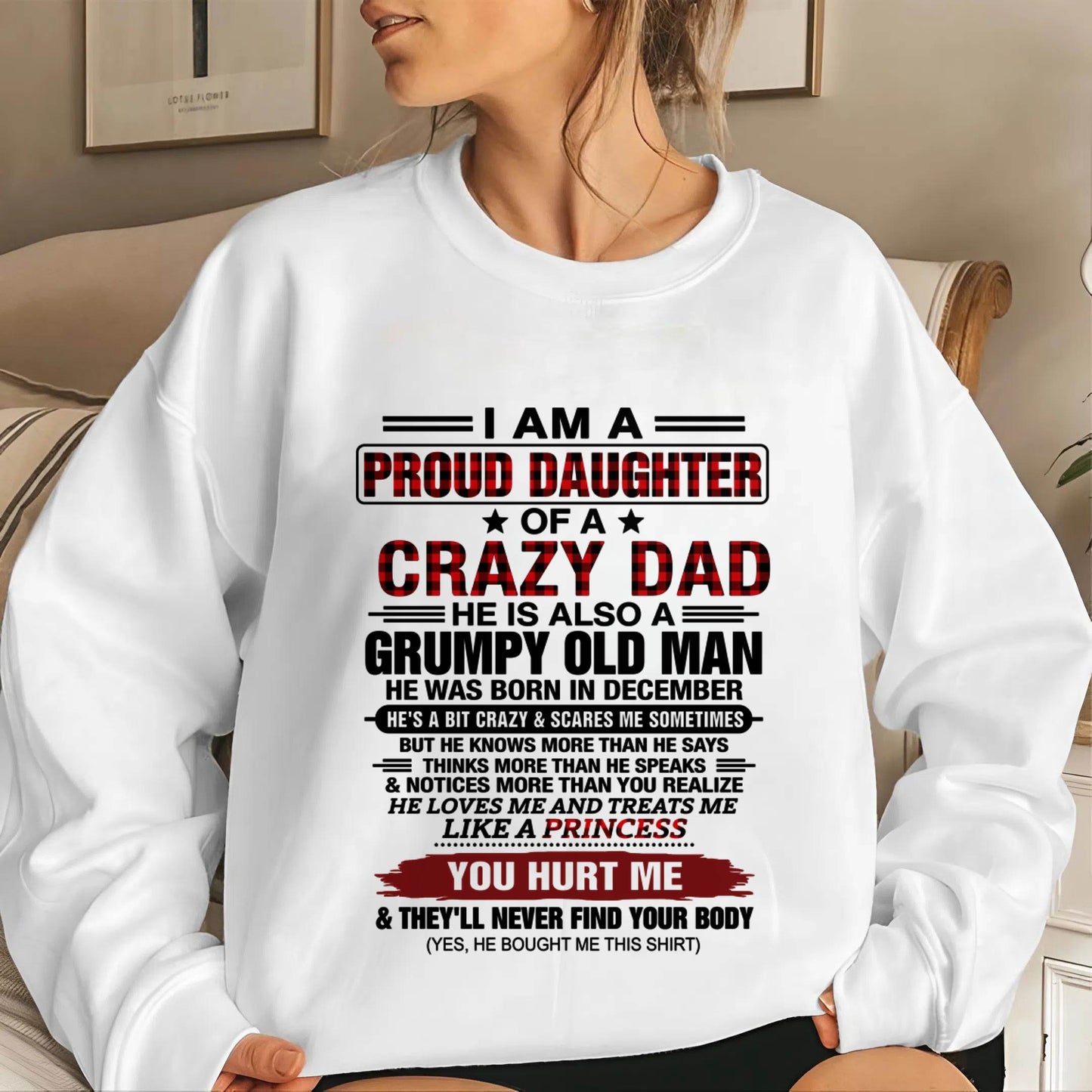 DECEMBER - BEST DAD BEST DAUGHTER SHIRT - FROM DAD - TLEE12 (SKU2608-27-12)