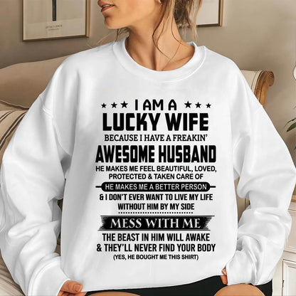 LUCKY WIFE OF AN AWESOME HUSBAND - FROM HUSBAND - TLEE00 (SKU2605-97-00)