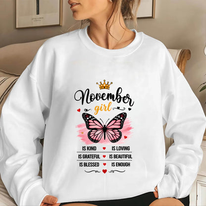 NOVEMBER GIRL BUTTERFLY SHIRT - FOR WOMEN - TLEE11 (SKU2608-593-11)