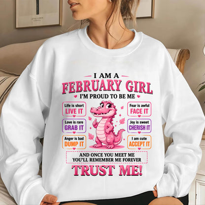 FEBRUARY GIRL CUTE ALLIGATOR TEE - FOR WOMEN - TLEE02 (SKU2607-236-02)
