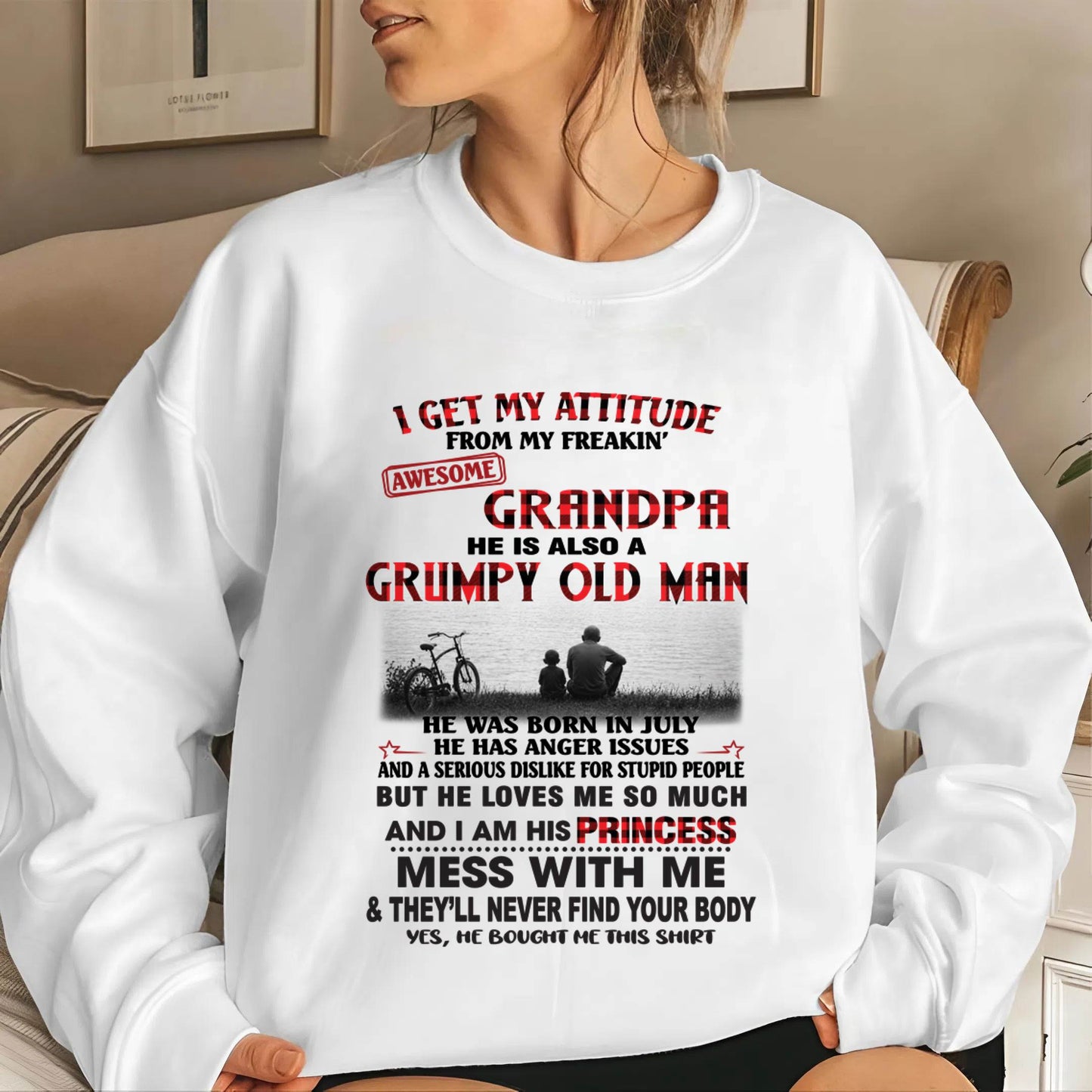 JULY GRANDPA - GRUMPY • AWESOME • PROTECTIVE - FROM GRANDPA - TLEE07 (SKU2605-176-07)