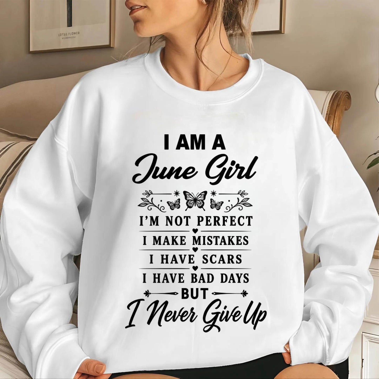JUNE GIRL NEVER GIVE UP - FOR WOMEN - TLEE06 (SKU2606-378-06)