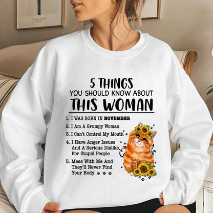 NOVEMBER - 5 THINGS YOU SHOULD KNOW ABOUT THIS WOMAN - FOR WOMEN - TLEE11 (SKU2602-186-11)