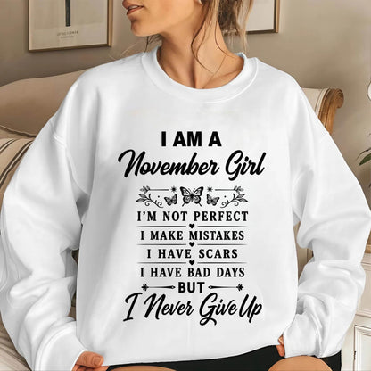 NOVEMBER GIRL NEVER GIVE UP - FOR WOMEN - TLEE11 (SKU2606-378-11)