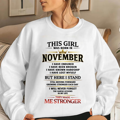 NOVEMBER - THE LESSONS HURT, BUT THEY MADE ME STRONGER - FOR WOMEN - TLEE11 (SKU2602-217-11)