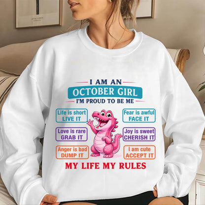 OCTOBER GIRL – MY LIFE MY RULES - FOR WOMEN - TLEE10 (SKU2604-245-10)