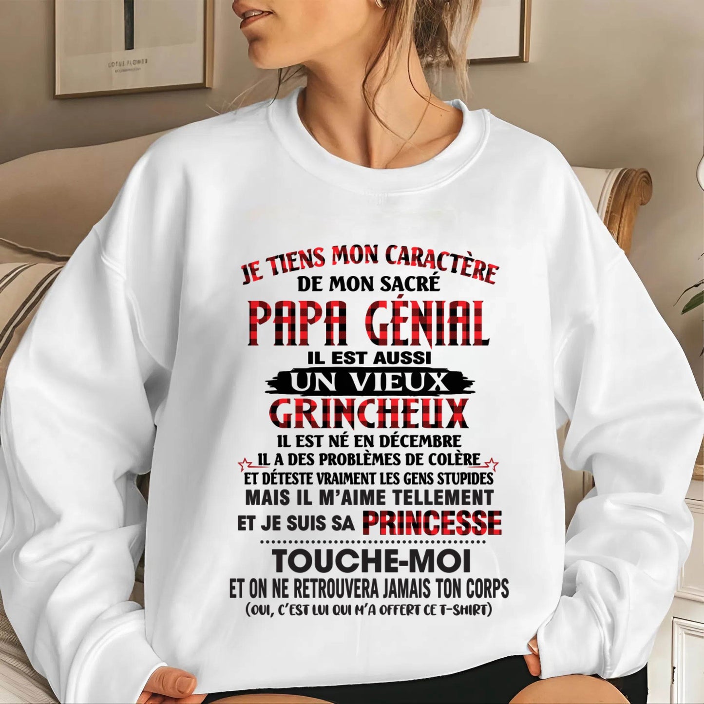 DÉCEMBRE / FILLE À PAPA GÂTÉE ET FIÈRE - CADEAU DE PAPA - TLEE12 (SKU2605-355-12)