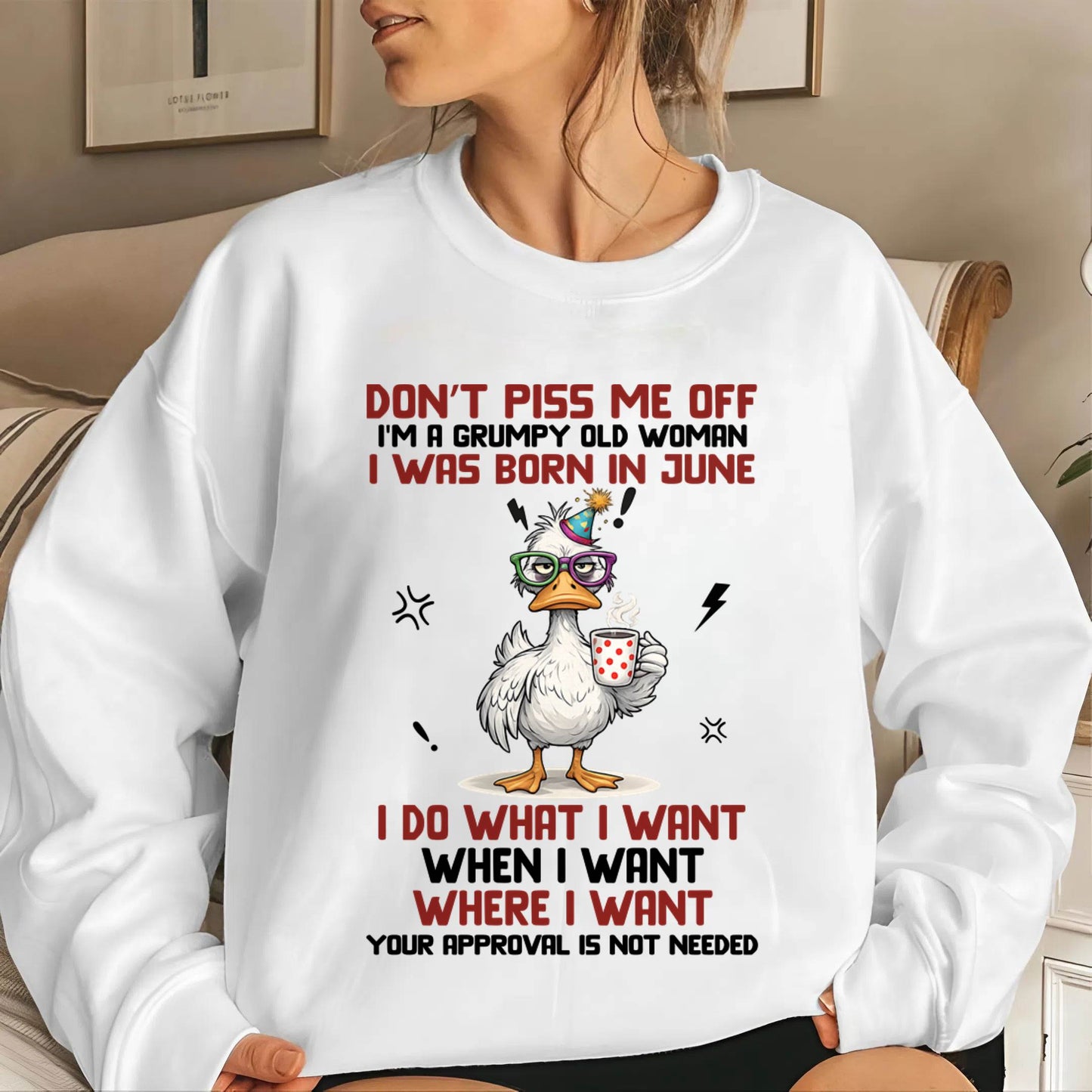 JUNE BORN – FEISTY WOMAN, DON’T TEST ME, I LIVE MY WAY - FOR WOMEN - TLEE06 (SKU2603-333-06)