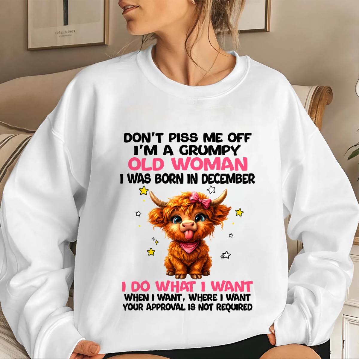 DECEMBER GRUMPY LADY SHIRT - FOR WOMEN - TLEE12 (SKU2607-215-12)