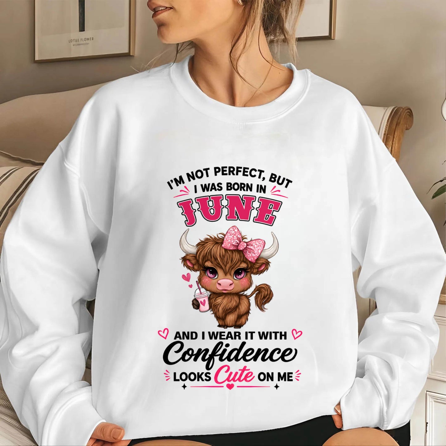 JUNE BORN CONFIDENCE TEE - FOR WOMEN - TLEE06 (SKU2608-118-06)