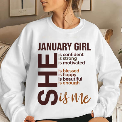 JANUARY BORN GIRL – CONFIDENT & STRONG - FOR WOMEN - TLEE01 (SKU2605-04-01)