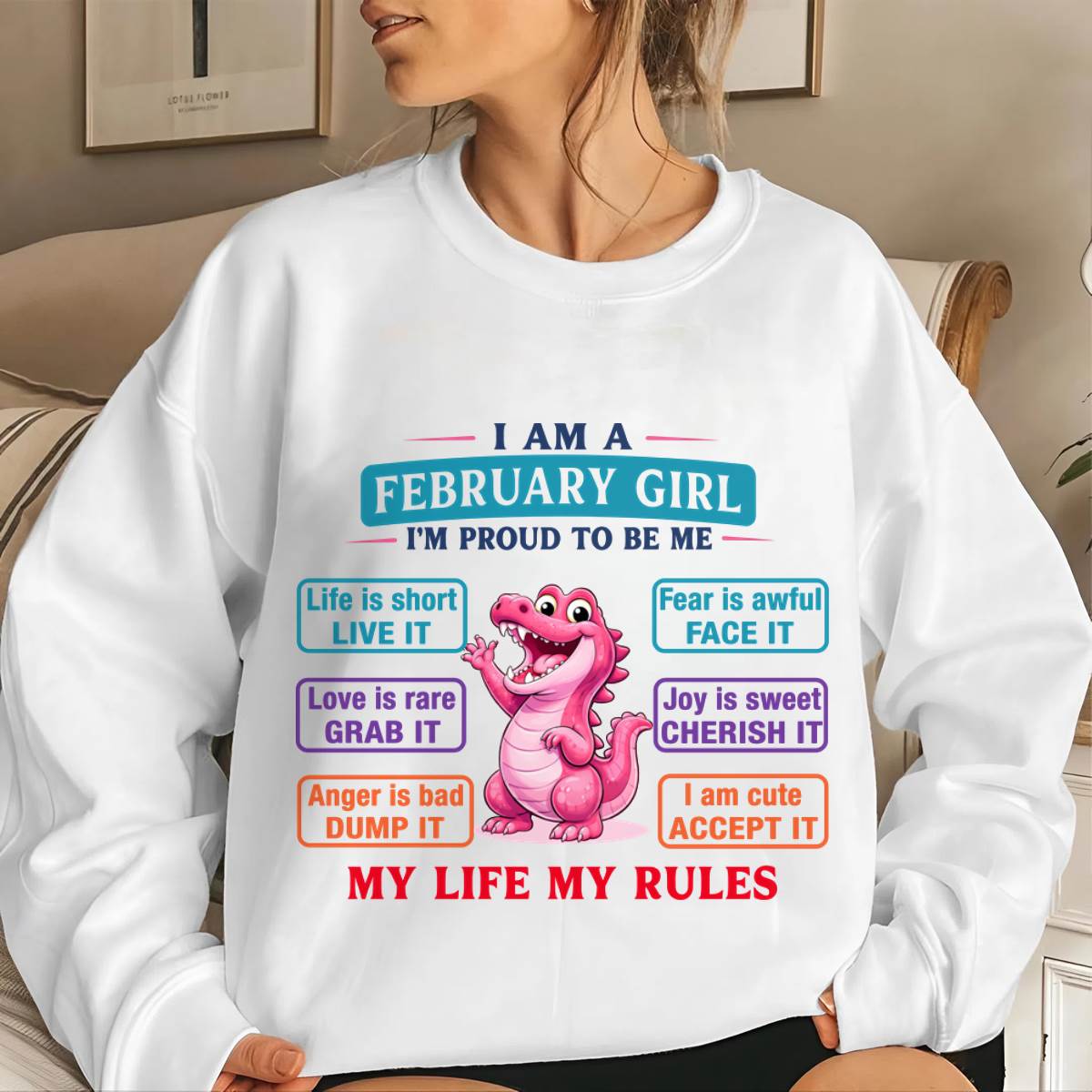 FEBRUARY GIRL – MY LIFE MY RULES - FOR WOMEN - TLEE02 (SKU2604-245-02)