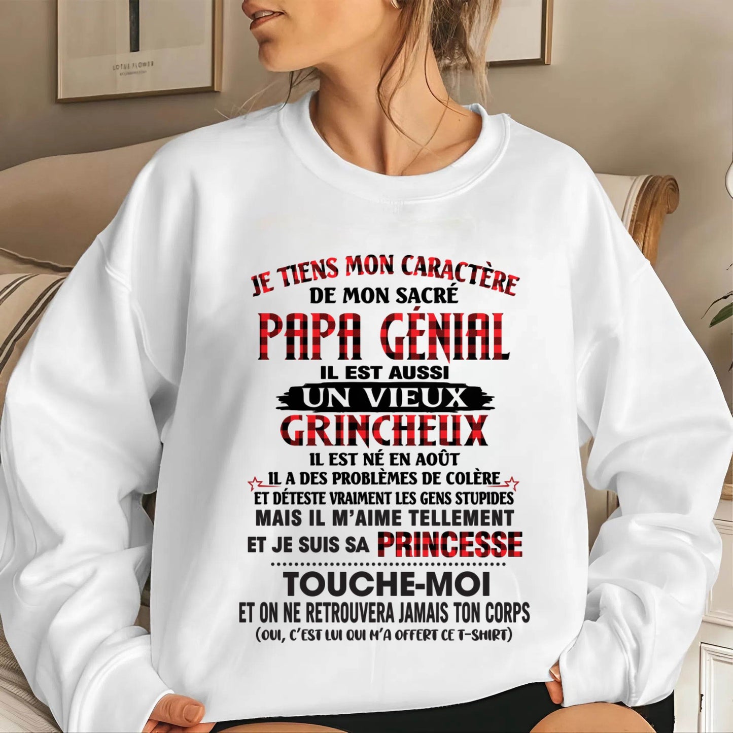 AOÛT / FILLE À PAPA GÂTÉE ET FIÈRE - CADEAU DE PAPA - TLEE08 (SKU2605-355-08)