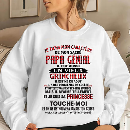 AOÛT / FILLE À PAPA GÂTÉE ET FIÈRE - CADEAU DE PAPA - TLEE08 (SKU2605-355-08)