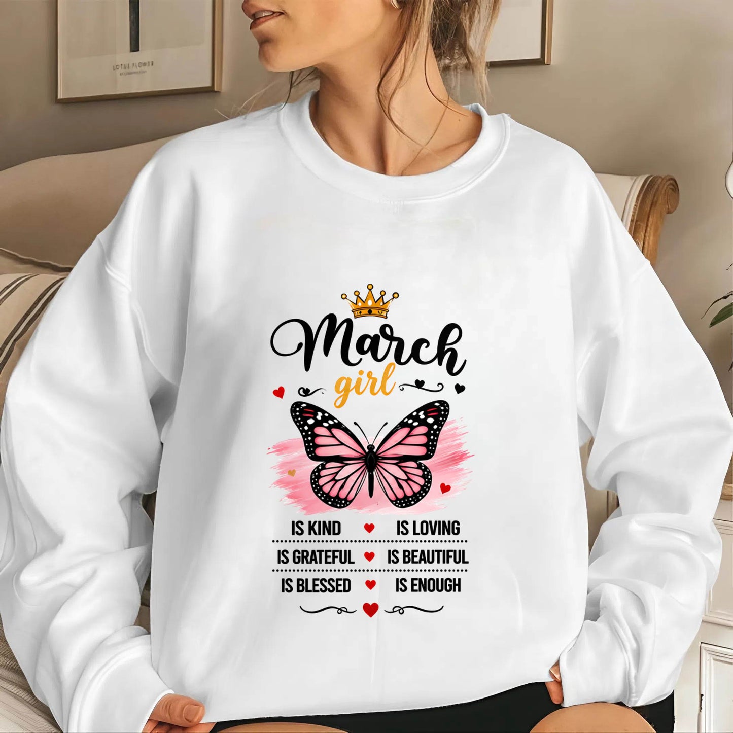 MARCH GIRL BUTTERFLY SHIRT - FOR WOMEN - TLEE03 (SKU2608-593-03)