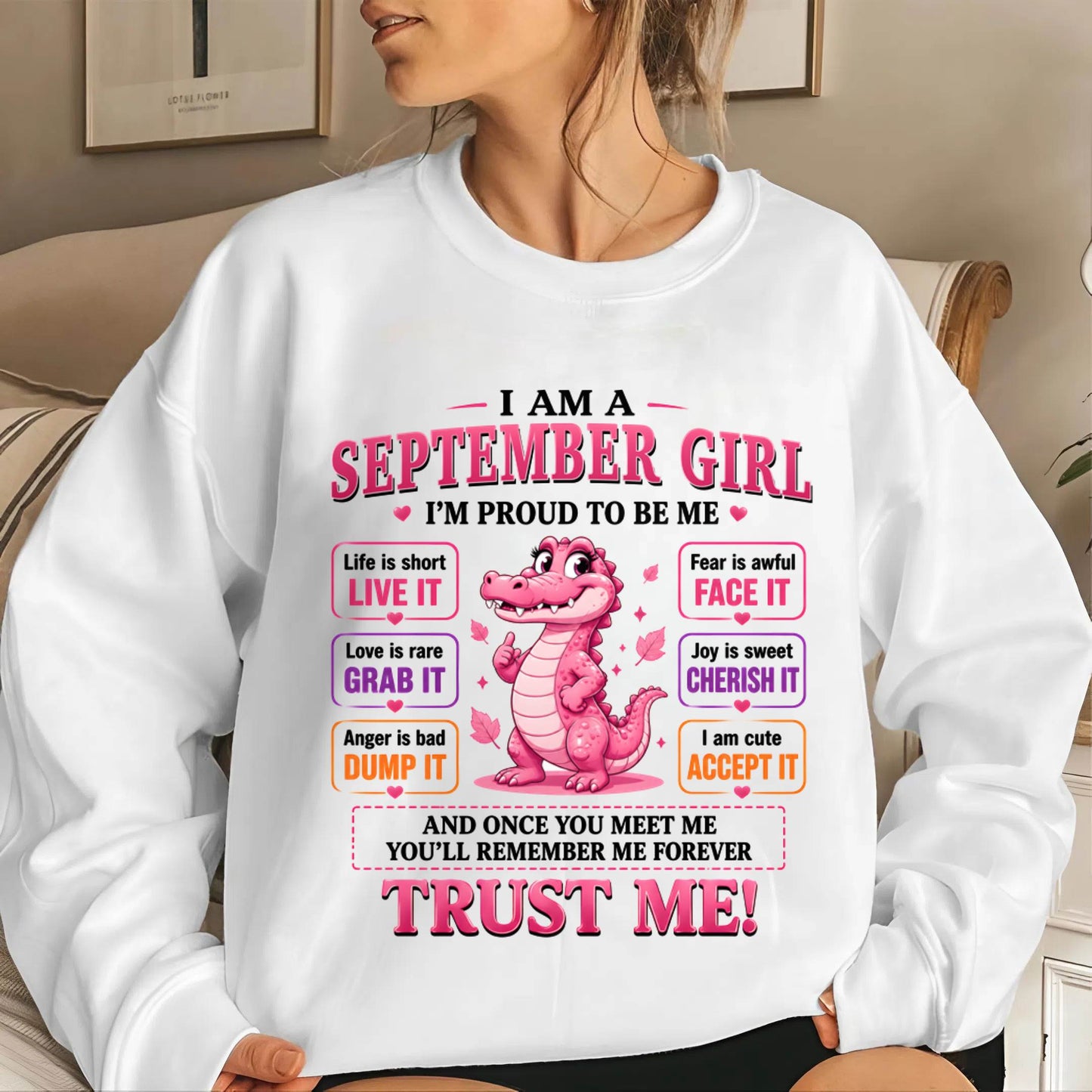 SEPTEMBER GIRL CUTE ALLIGATOR TEE - FOR WOMEN - TLEE09 (SKU2607-236-09)