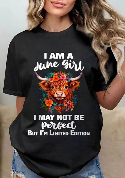 JUNE GIRL ONE OF A KIND TEE - FOR WOMEN - TLEE06 (SKU2607-296-06)