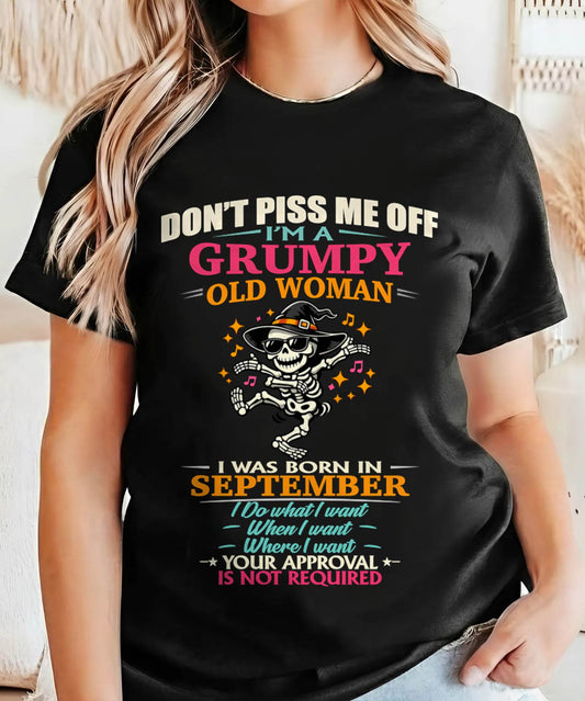 SEPTEMBER - SASSY INDEPENDENT WOMAN FUNNY QUOTE - FOR WOMEN - TLEE09 (SKU2603-70-09)