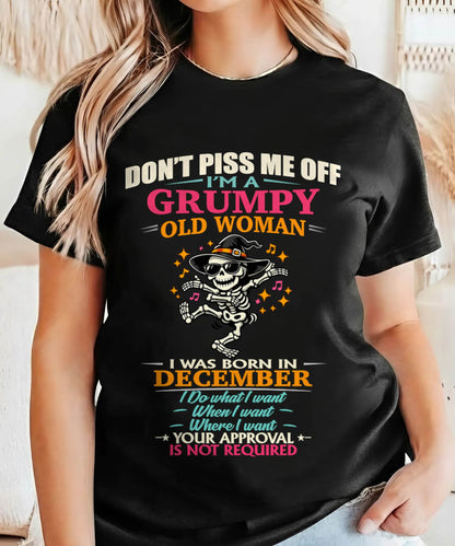 DECEMBER - SASSY INDEPENDENT WOMAN FUNNY QUOTE - FOR WOMEN - TLEE12 (SKU2603-70-12)