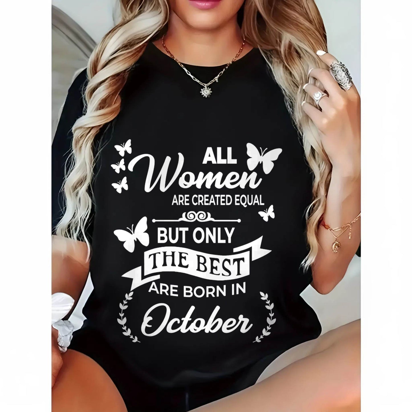 OCTOBER WOMEN ARE THE BEST - FOR WOMEN - TLEE10 (SKU2604-07-10)