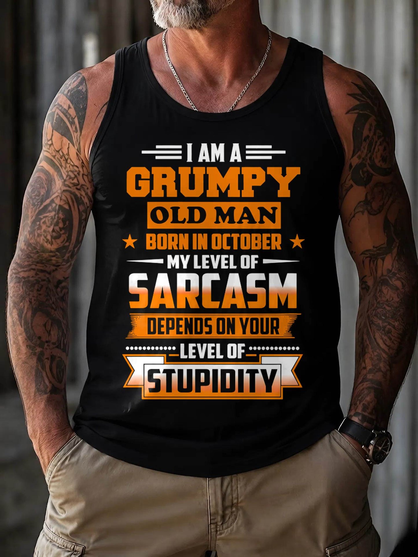 OCTOBER GRUMPY OLD MAN SHIRT - FOR MAN - TLEE10 (SKU2605-128-10)