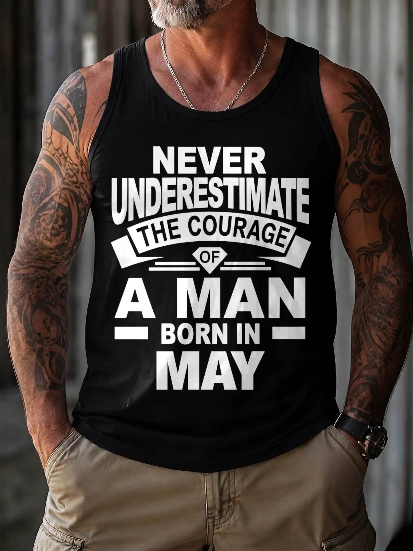 MAY BORN MAN : COURAGE STRENGTH & PRIDE - FOR MAN - TLEE05 (SKU2606-126-05)