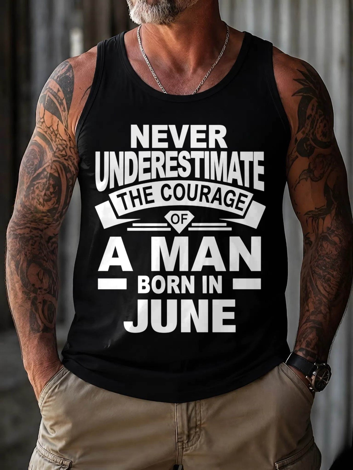 JUNE BORN MAN : COURAGE STRENGTH & PRIDE - FOR MAN - TLEE06 (SKU2606-126-06)