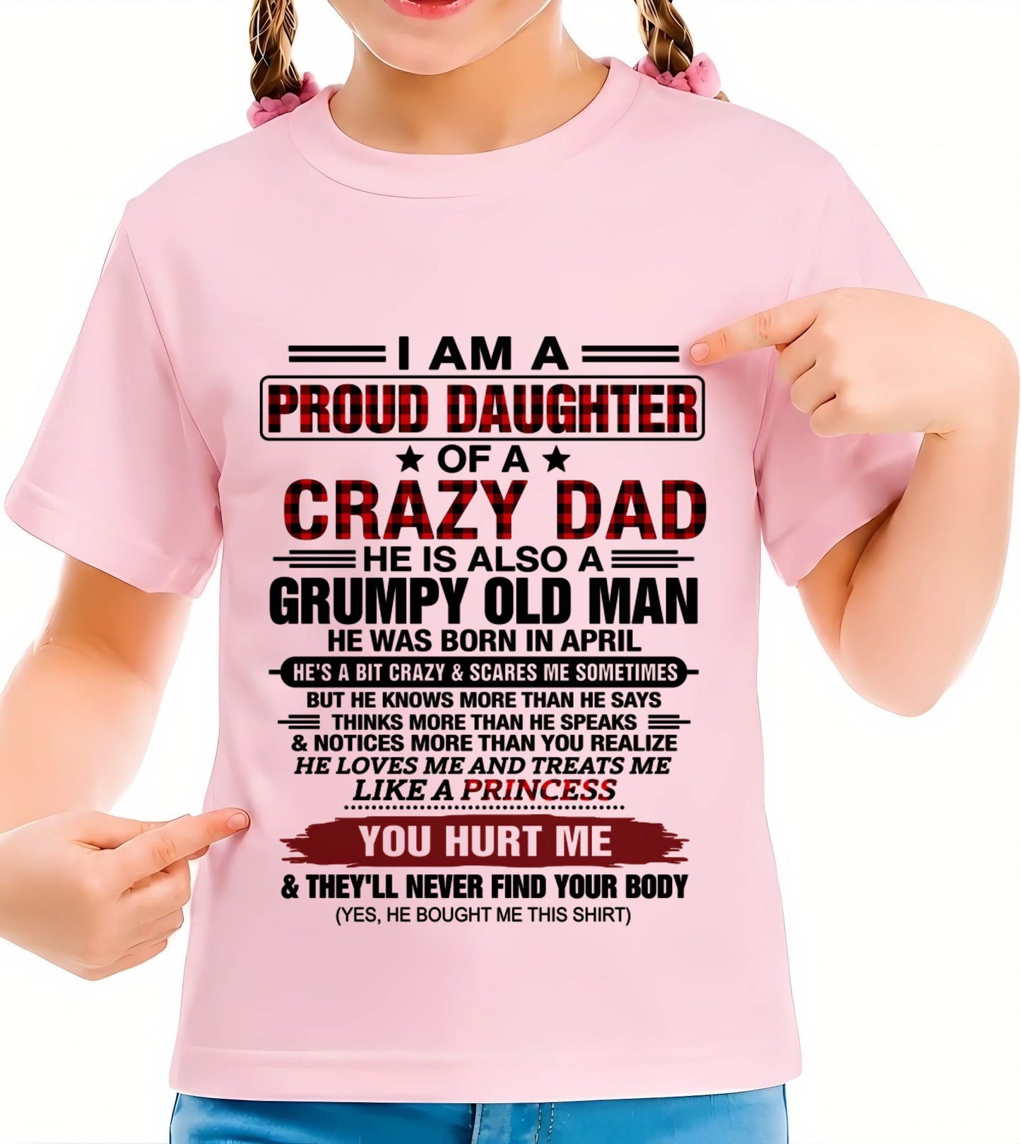 APRIL - BEST DAD BEST DAUGHTER SHIRT - FROM DAD - TLEE04 (SKU2608-27-04)