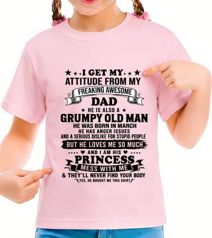 MARCH - AWESOME DAD PRINCESS SHIRT - FROM DAD - TLEE03 (SKU2607-352-03)