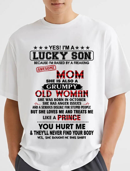 OCTOBER - LUCKY SON – PROUD TO BE RAISED BY AN AWESOME MOM - FROM MOM - TLEE10 (SKU2603-106-10)