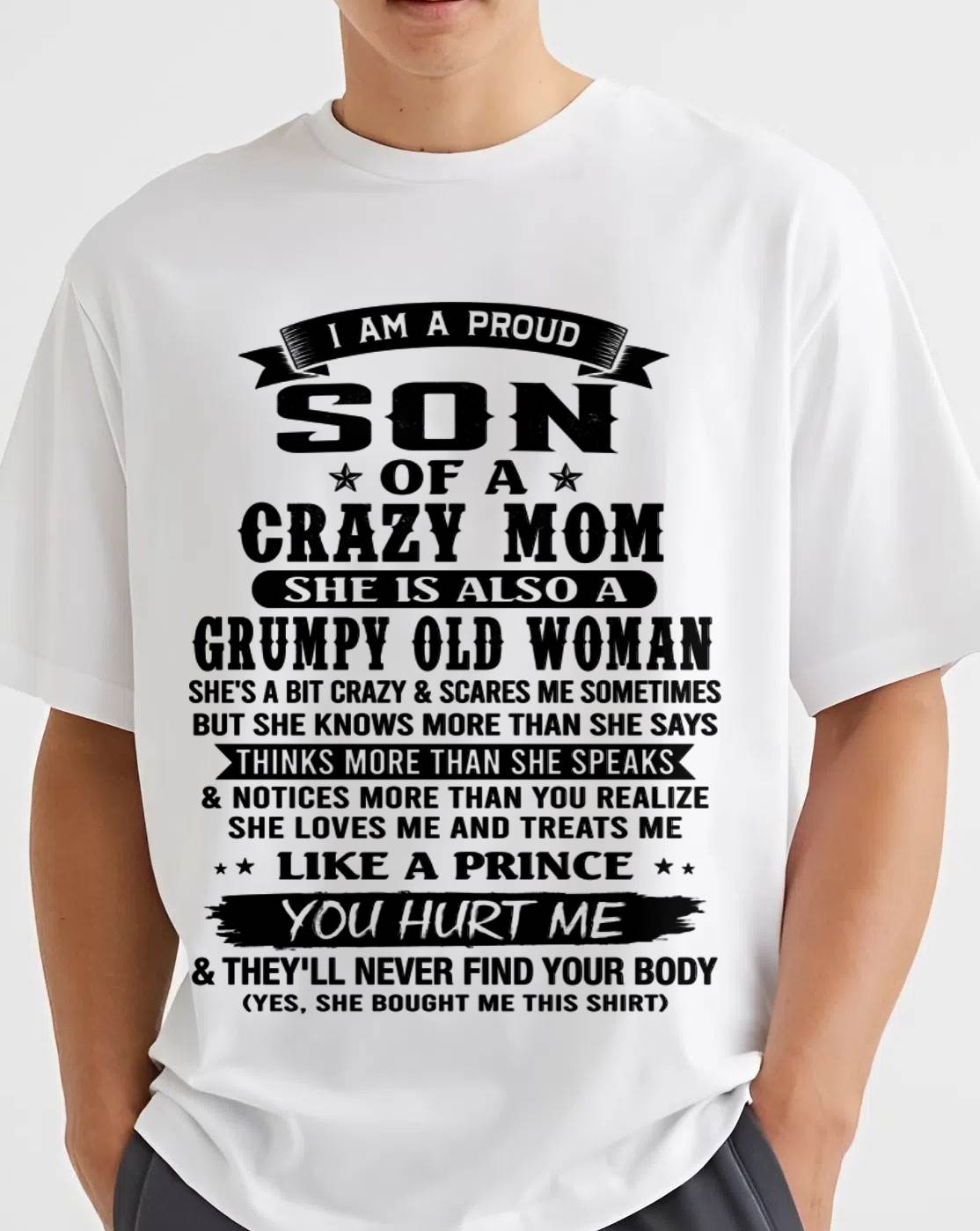 PROUD SON OF A FREAKIN' AWESOME MOM - FROM MOM - TLEE00 (SKU2607-60-00)