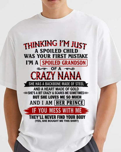 NANA LOVES HER GRANDSON SHIRT - FROM GRANDMA - TLEE00 (SKU2608-28-00)