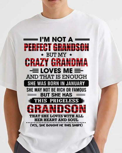 JANUARY - NOT PERFECT, JUST GRANDMA’S FAVORITE GRANDSON - FROM GRANDMA - TLEE01 (SKU2606-362-01)
