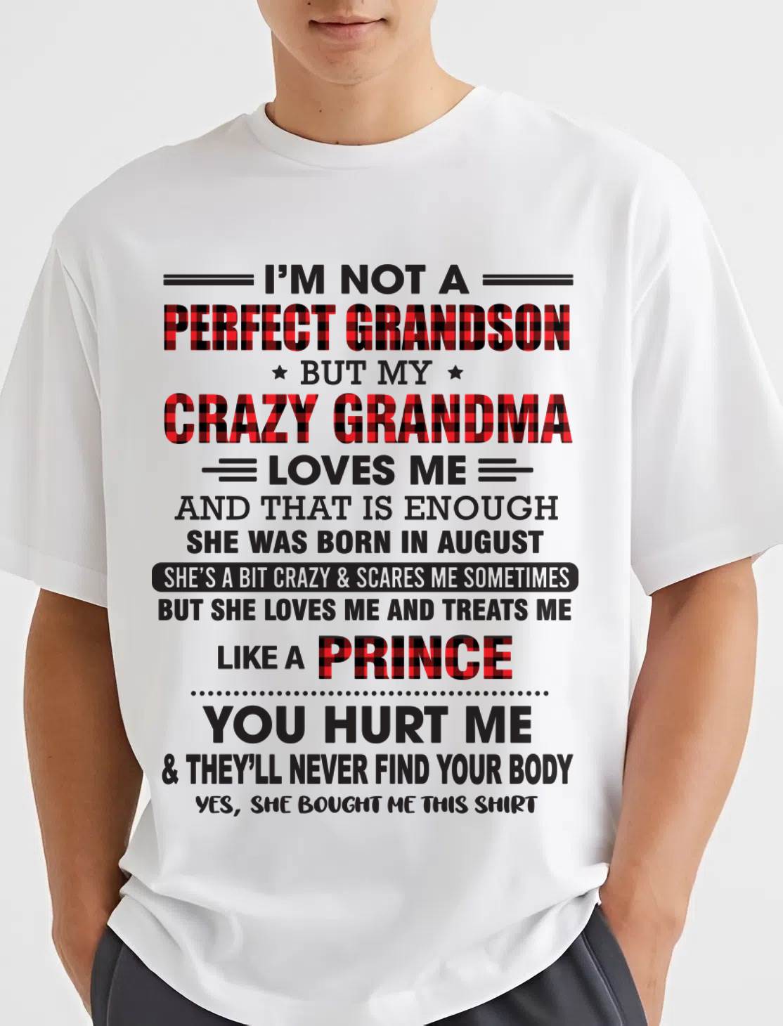 AUGUST - PROUD GRANDSON OF A CRAZY GRANDMA - FROM GRANDMA - TLEE08 (SKU2603-71-08)
