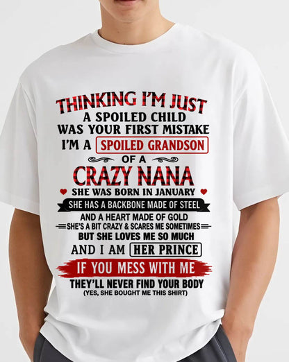 JANUARY - NANA LOVES HER GRANDSON SHIRT - FROM GRANDMA - TLEE01 (SKU2608-28-01)