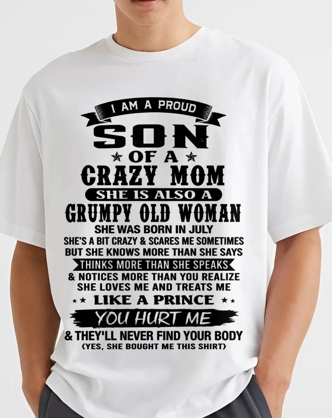 JULY - PROUD SON OF A FREAKIN' AWESOME MOM - FROM MOM - TLEE07 (SKU2607-60-07)