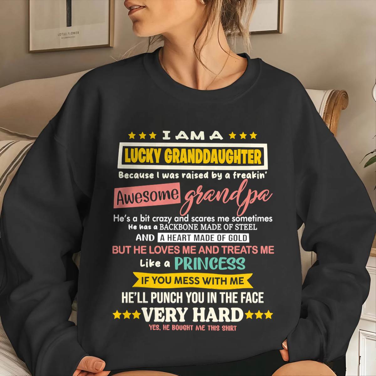 BLESSED GRANDDAUGHTER RAISED BY AN AMAZING GRANDPA - FROM GRANDPA - TLEE00 (SKU2603-273-00)
