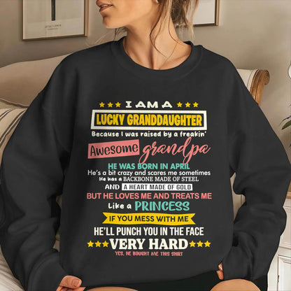 APRIL GRANDPA – BLESSED GRANDDAUGHTER RAISED BY AN AMAZING GRANDPA - FROM GRANDPA - TLEE04 (SKU2603-273-04)