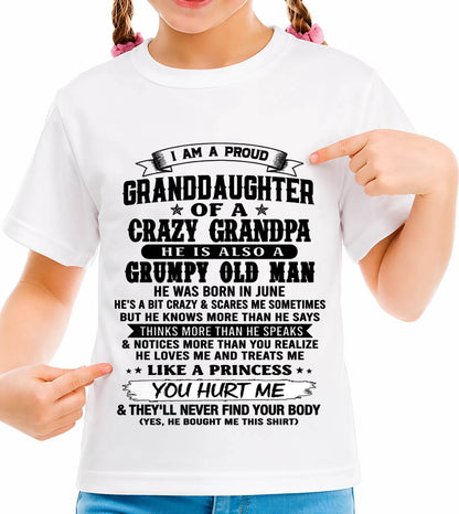 JUNE - PROUD GRANDDAUGHTER OF A CRAZY GRANDPA - FROM GRANDPA - TLEE06 (SKU2607-114-06)