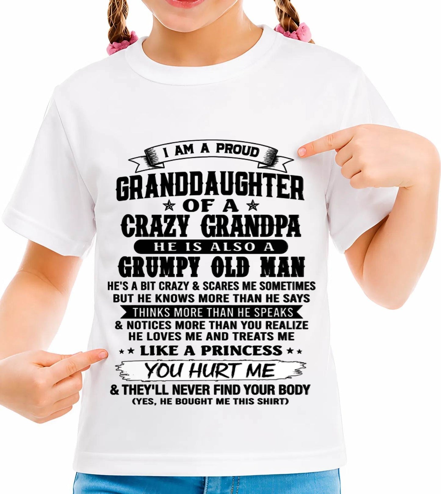 PROUD GRANDDAUGHTER OF A CRAZY GRANDPA - FROM GRANDPA - TLEE00 (SKU2607-114-00)