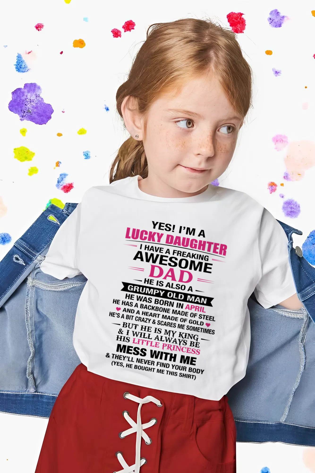 APRIL - A LUCKY DAUGHTER – DADDY’S LITTLE PRINCESS - FROM DAD - TLEE04 (SKU2604-16-04)
