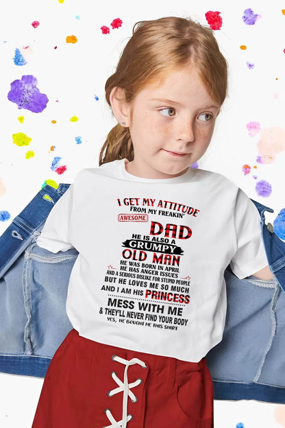 APRIL - I GET MY ATTITUDE FROM MY FREAKIN' AWESOME DAD - FROM DAD - TLEE04 (SKU2603-78-04)