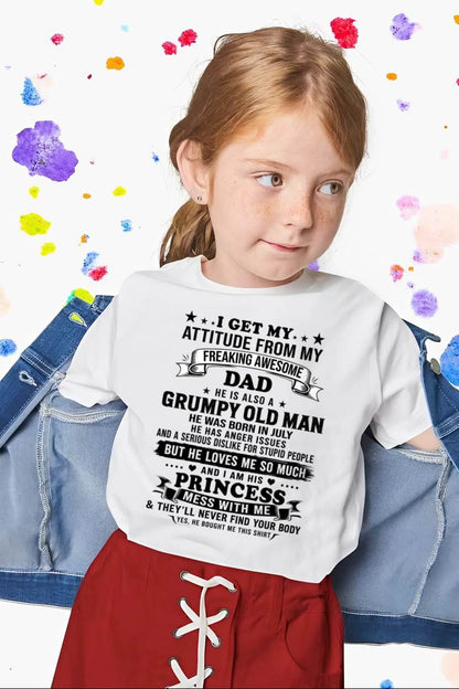 JULY - AWESOME DAD PRINCESS SHIRT - FROM DAD - TLEE07 (SKU2607-352-07)